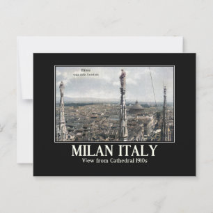 Milan, Italy Cathedral View 1910s Vintage Inspired Postcard