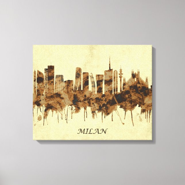 Milan Italy Cityscape Canvas Print (Front)