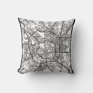 Milan Italy Map Cushion