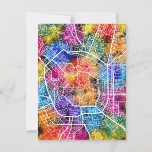 Milan Italy Map Postcard