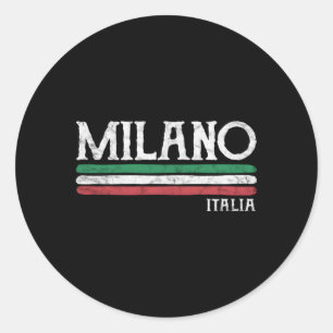 Milan Italy Milano Italia Italian Classic Round Sticker