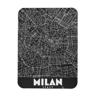 Milan Italy Retro Map Magnet