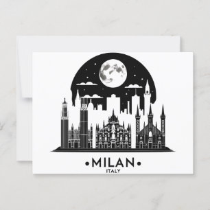 Milan Italy Skyline Postcard