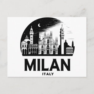 Milan Italy Skyline Postcard