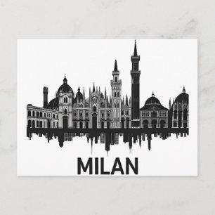 Milan Italy Skyline Postcard