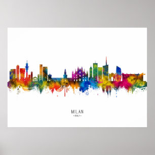 Milan Italy Skyline Poster