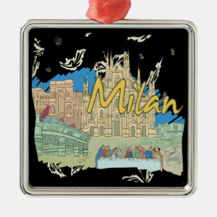 Milan Metal Tree Decoration