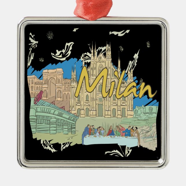Milan Metal Tree Decoration (Front)