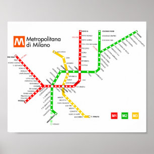 Milan metro poster