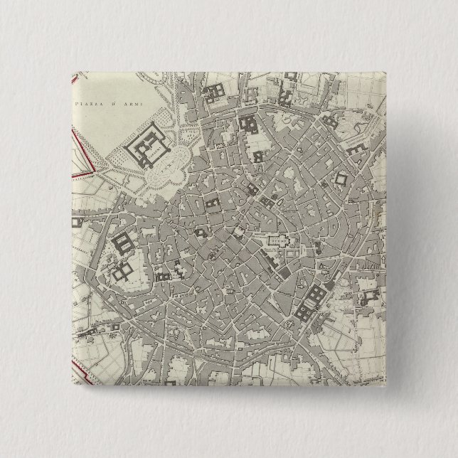 Milan Milano 15 Cm Square Badge (Front)