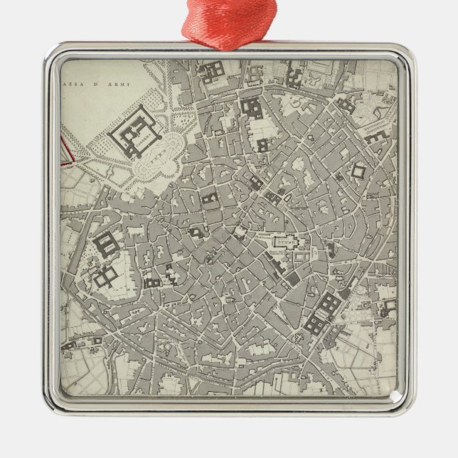 Milan Milano Metal Tree Decoration (Front)