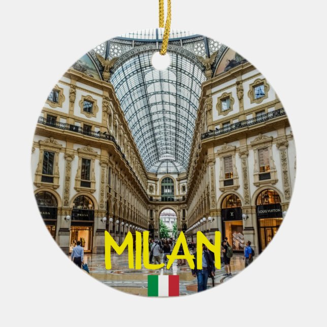 Milan Panoramic Christmas Ornament (Front)