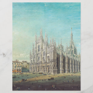 Milan Piazza del Duomo 1850s by Carlo Bossoli Art  Flyer