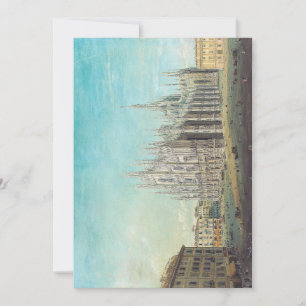 Milan Piazza del Duomo 1850s by Carlo Bossoli Art  Invitation