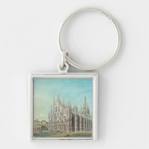 Milan Piazza del Duomo 1850s by Carlo Bossoli Art  Key Ring