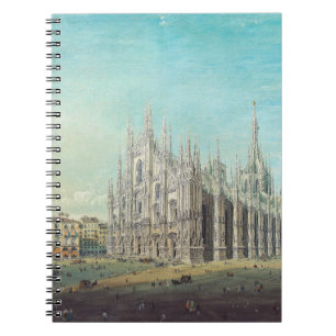 Milan Piazza del Duomo 1850s by Carlo Bossoli Art  Notebook
