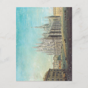 Milan Piazza del Duomo 1850s by Carlo Bossoli Art  Postcard