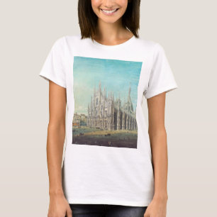 Milan Piazza del Duomo 1850s by Carlo Bossoli Art T-Shirt