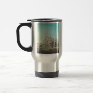 Milan Piazza del Duomo 1850s by Carlo Bossoli Art  Travel Mug