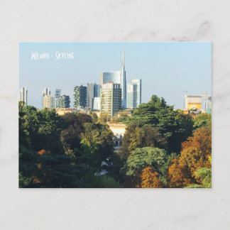 Milan skyline from the Triennale terrace - Italy Postcard