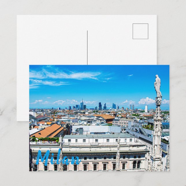 Milan skyline postcard (Front/Back)