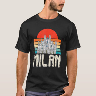 Milan Sunrise North Italy With Milan Cathedral T-Shirt