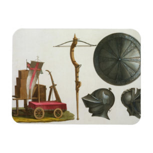 Milanese chariot, crossbow and armour, plate 17 fr magnet