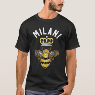 Milani Name Milani Birthday Gifts Queen Crown Bee T-Shirt