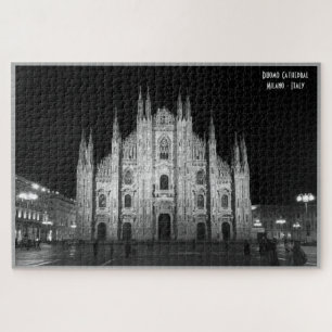 Milano Cathedral - Italy -  black and white photo Jigsaw Puzzle
