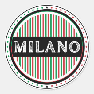 Milano City Pride Emblem – Italian Identity Classic Round Sticker