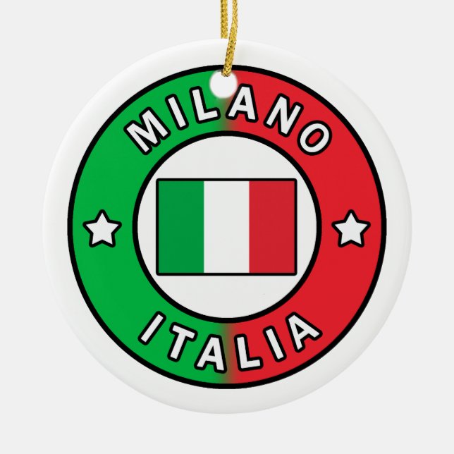 Milano Italia Ceramic Tree Decoration (Front)