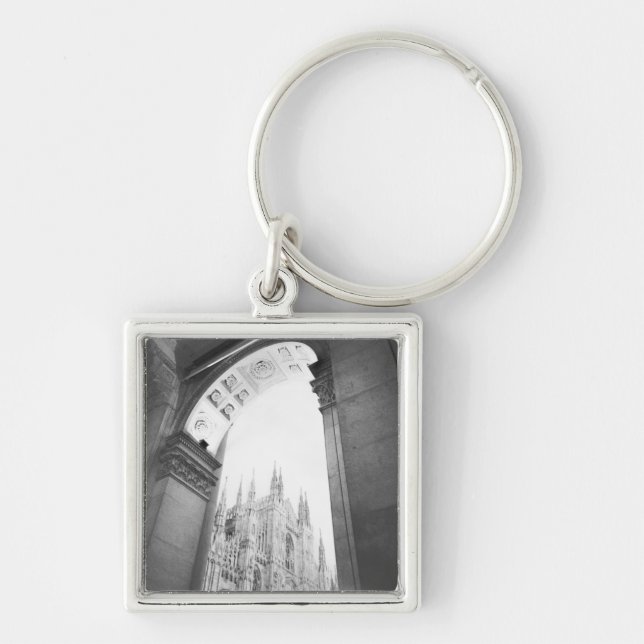 Milano Italy, Galleria View of the Duomo Key Ring (Front)