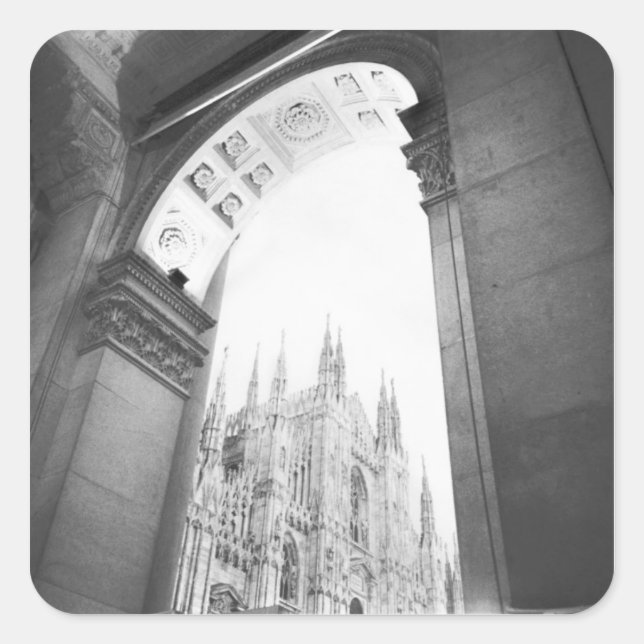 Milano Italy, Galleria View of the Duomo Square Sticker (Front)