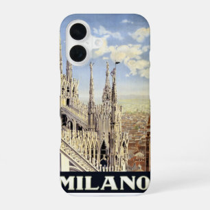 Milano Italy Gothic Cathedral Duomo Vintage Travel iPhone 16 Case
