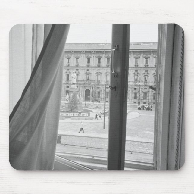 Milano Italy, View from La Scala Opera Window Mouse Mat (Front)