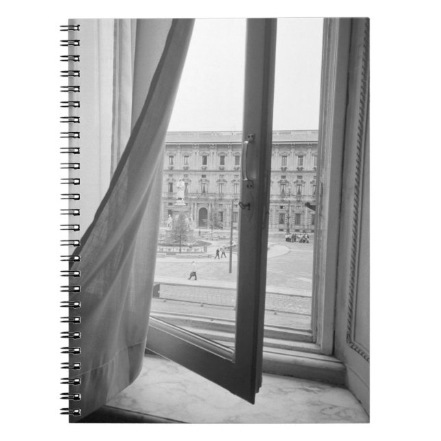 Milano Italy, View from La Scala Opera Window Notebook (Front)