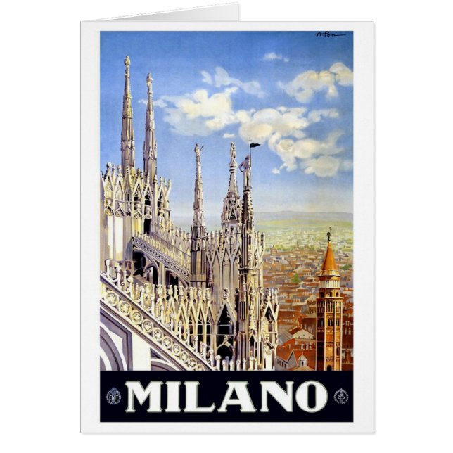Milano Italy Vintage Travel (Front)