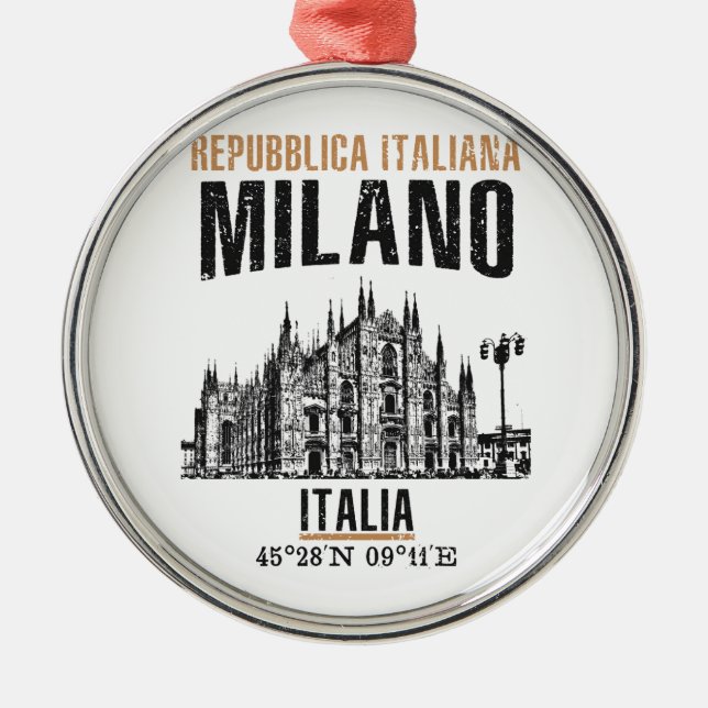 Milano Metal Tree Decoration (Front)