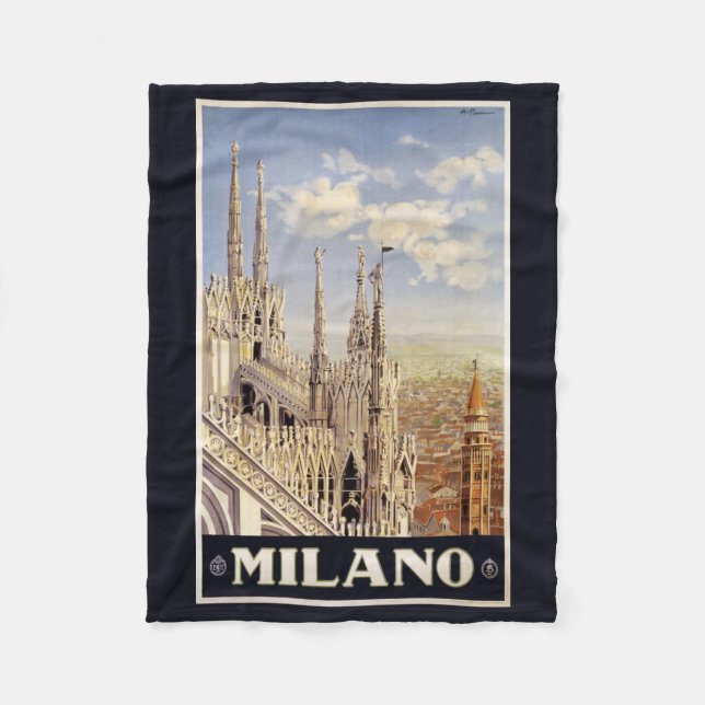 Milano (Milan) Italy vintage travel fleece (Front)