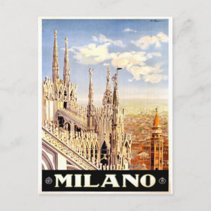 Milano, Milan Italy Vintage Travel Postcard