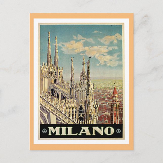 Milano Milan Italy Vintage Travel Postcard (Front)