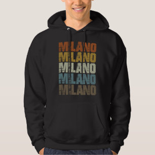 Milano Vintage Retro Souvenir Milano Milan Italy F Hoodie
