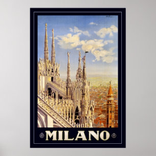 Milano (with border) poster