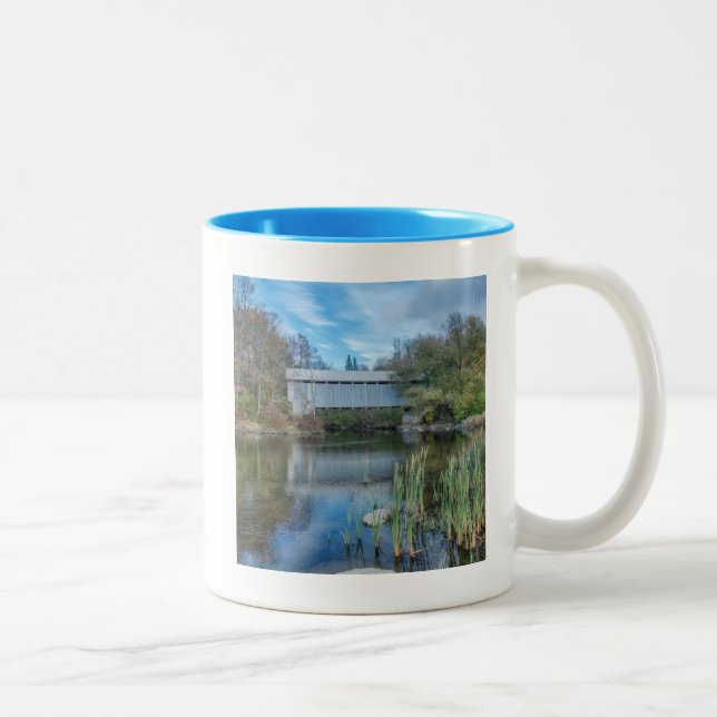 Milby Covered Bridge 2 Two-Tone Coffee Mug (Right)