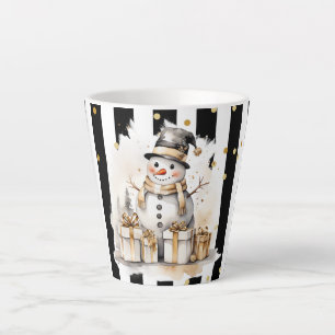 Milchtasse Klein Snowman and Stripes Var04 Latte Mug