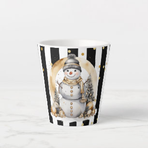 Milchtasse Klein Snowman and Stripes Var06 Latte Mug
