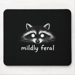 Mildly feral racoon mouse mat