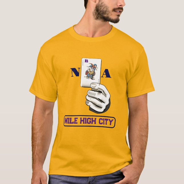 "Mile High City MVP" Joker Card Basketball T-Shirt (Front)