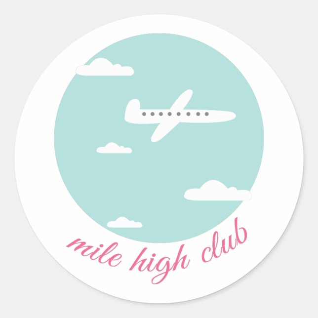 Mile High Club Classic Round Sticker (Front)