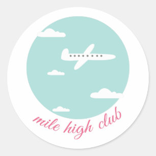 Mile High Club Classic Round Sticker
